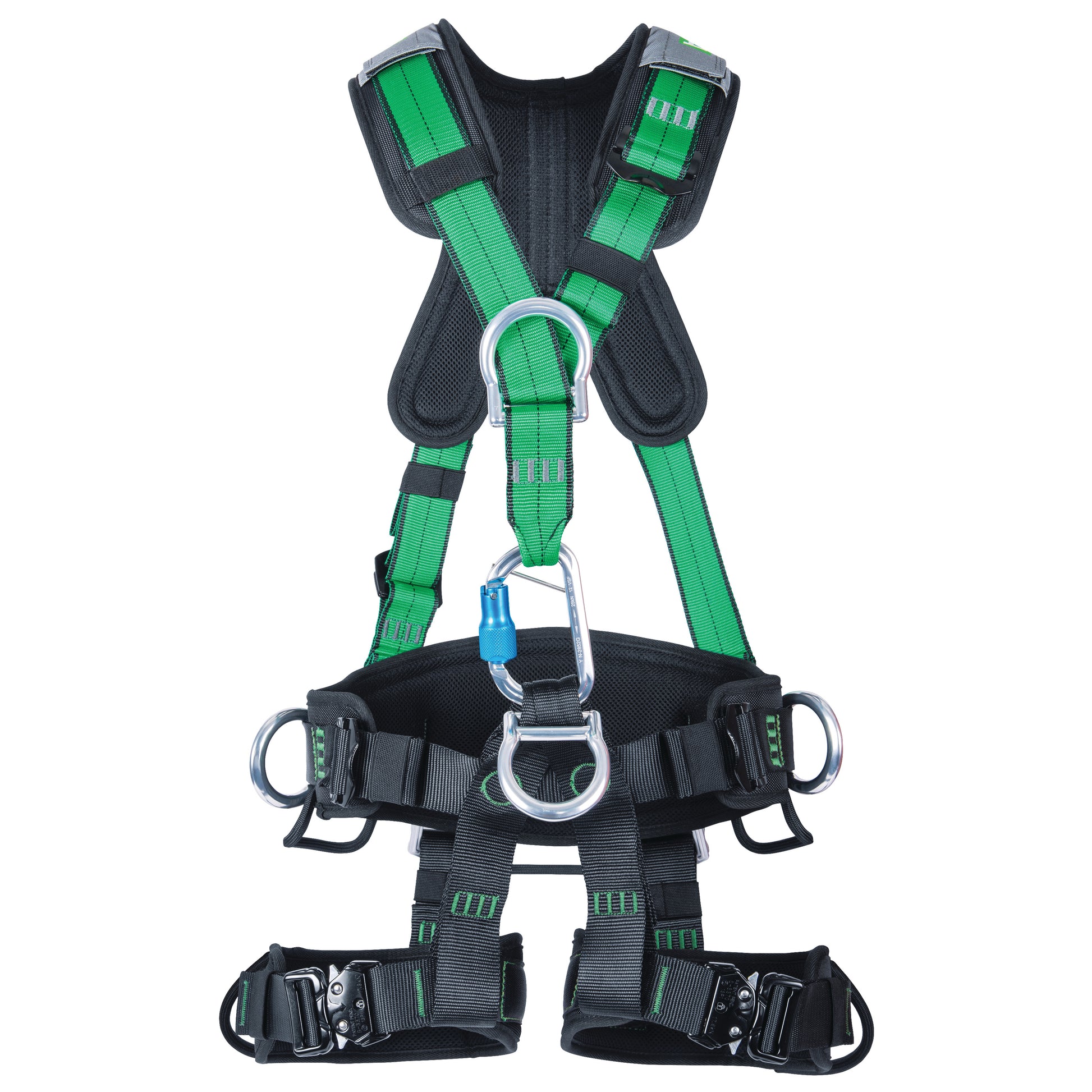 MSA Gravity Suspension Harness w/Back, Front, Belly, & Side D-Rings - Lumbar, Shoulder & Leg Padding - Large - 10150455