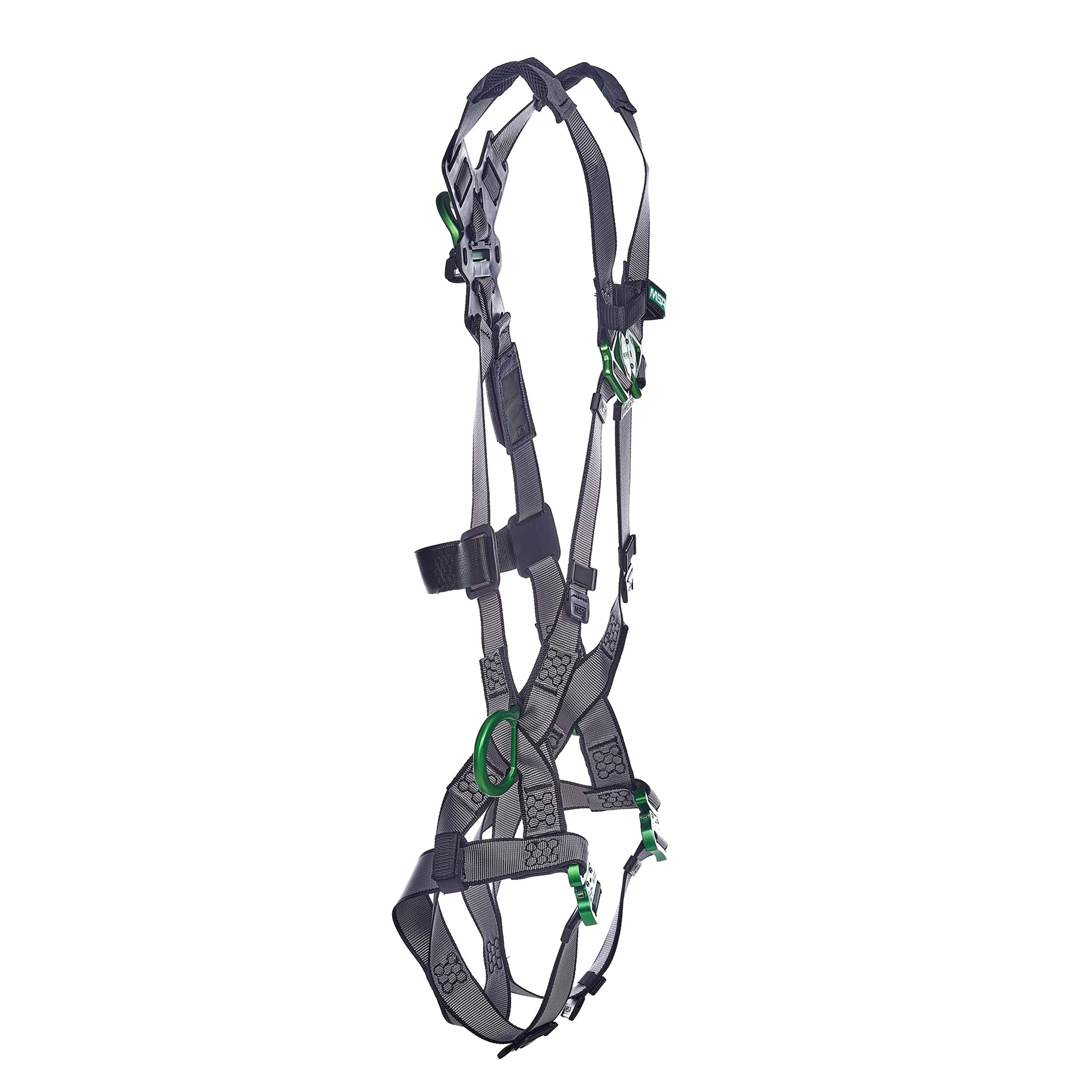 MSA V-FIT Harness w/Back & Side D-Rings - Quick-Connect Leg Straps - Extra Small - 10195063