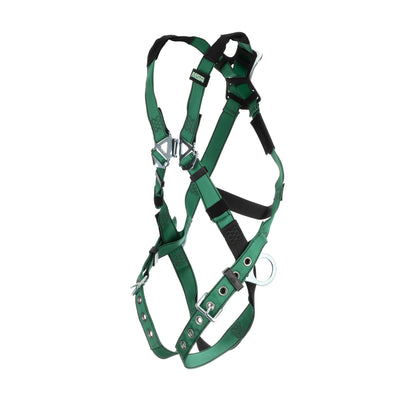 MSA V-FORM Harness w/Back & Side D-Rings - Tongue Buckle Leg Straps - Super Extra Large - 10197217
