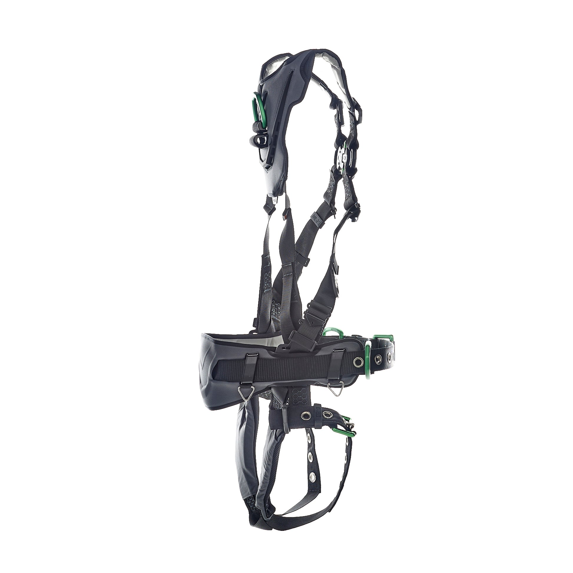 MSA V-FLEX Construction Harness w/Back, Front & Side D-Rings - Tongue Buckle Leg Straps - Extra Large - 10211348
