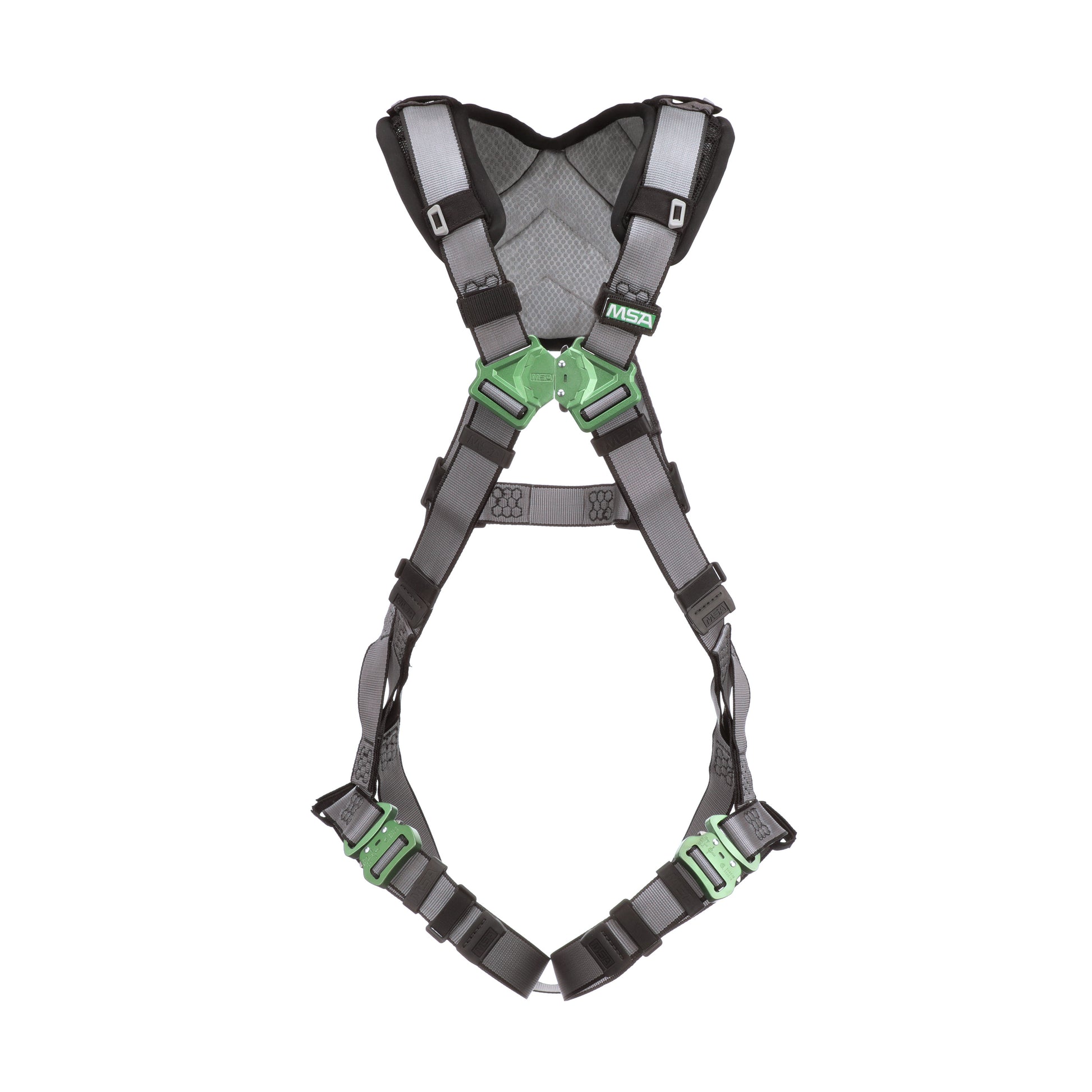 MSA V-FIT Harness w/Back D-Ring - Quick-Connect Leg Straps - Shoulder Padding - Extra Large - 10194671