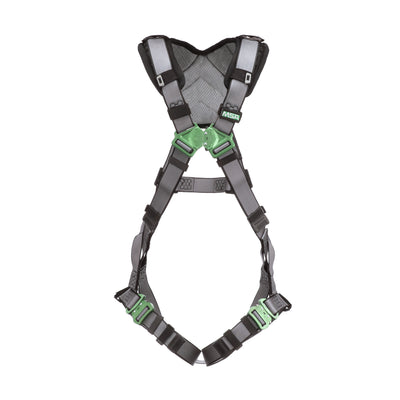 MSA V-FIT Harness w/Back D-Ring - Quick-Connect Leg Straps - Shoulder Padding - Super Extra Large - 10194672