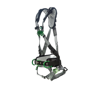 MSA V-FIT Construction Harness w/Back & Side D-Rings - Quick-Connect Leg Straps - Shoulder Padding - Extra Large - 10195135