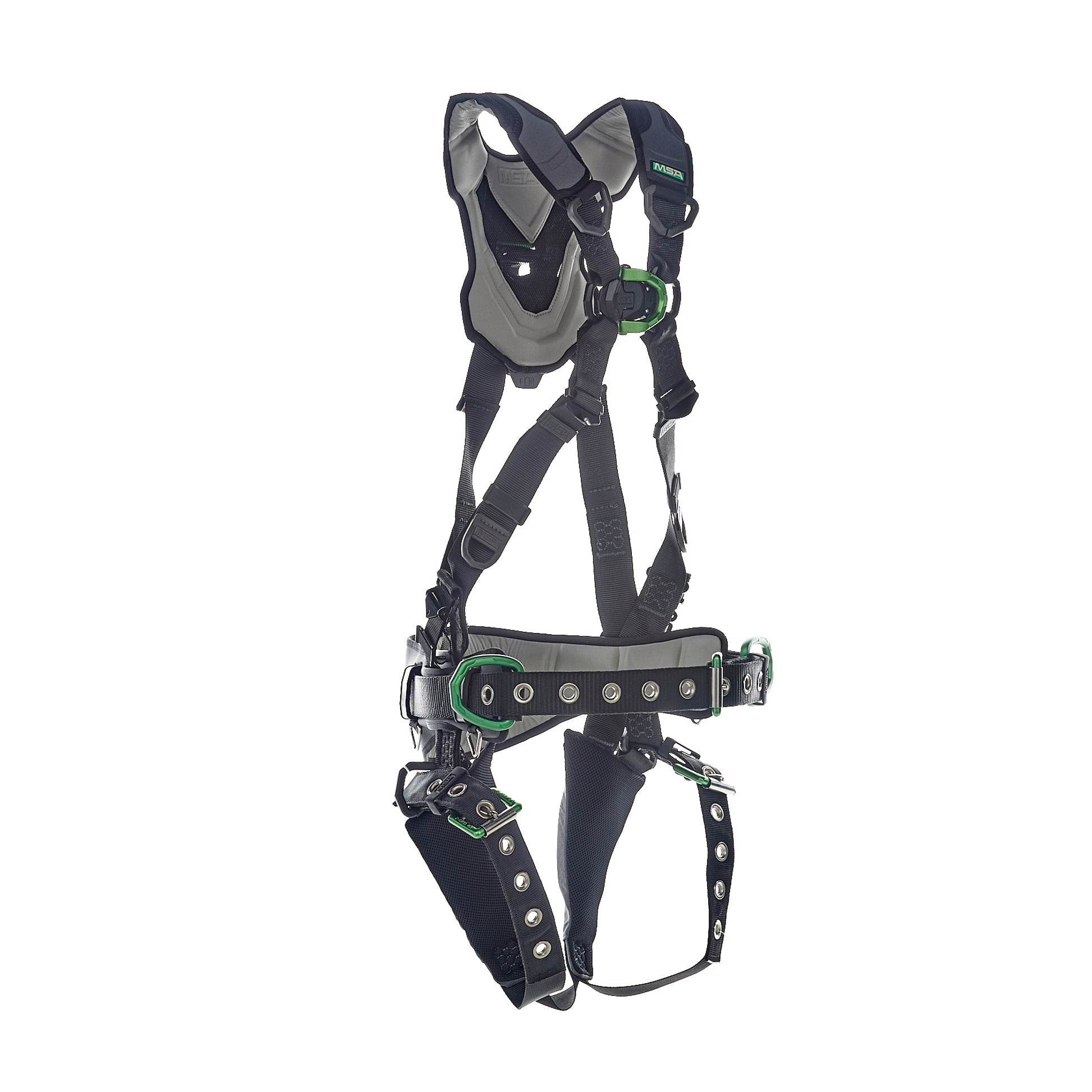 MSA V-FLEX Construction Harness w/Back, Front & Side D-Rings - Tongue Buckle Leg Straps - Extra Large - 10211348