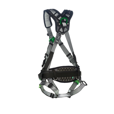 MSA V-FIT Construction Harness w/Back & Side D-Rings - Quick-Connect Leg Straps - Shoulder Padding - Extra Small - 10195133