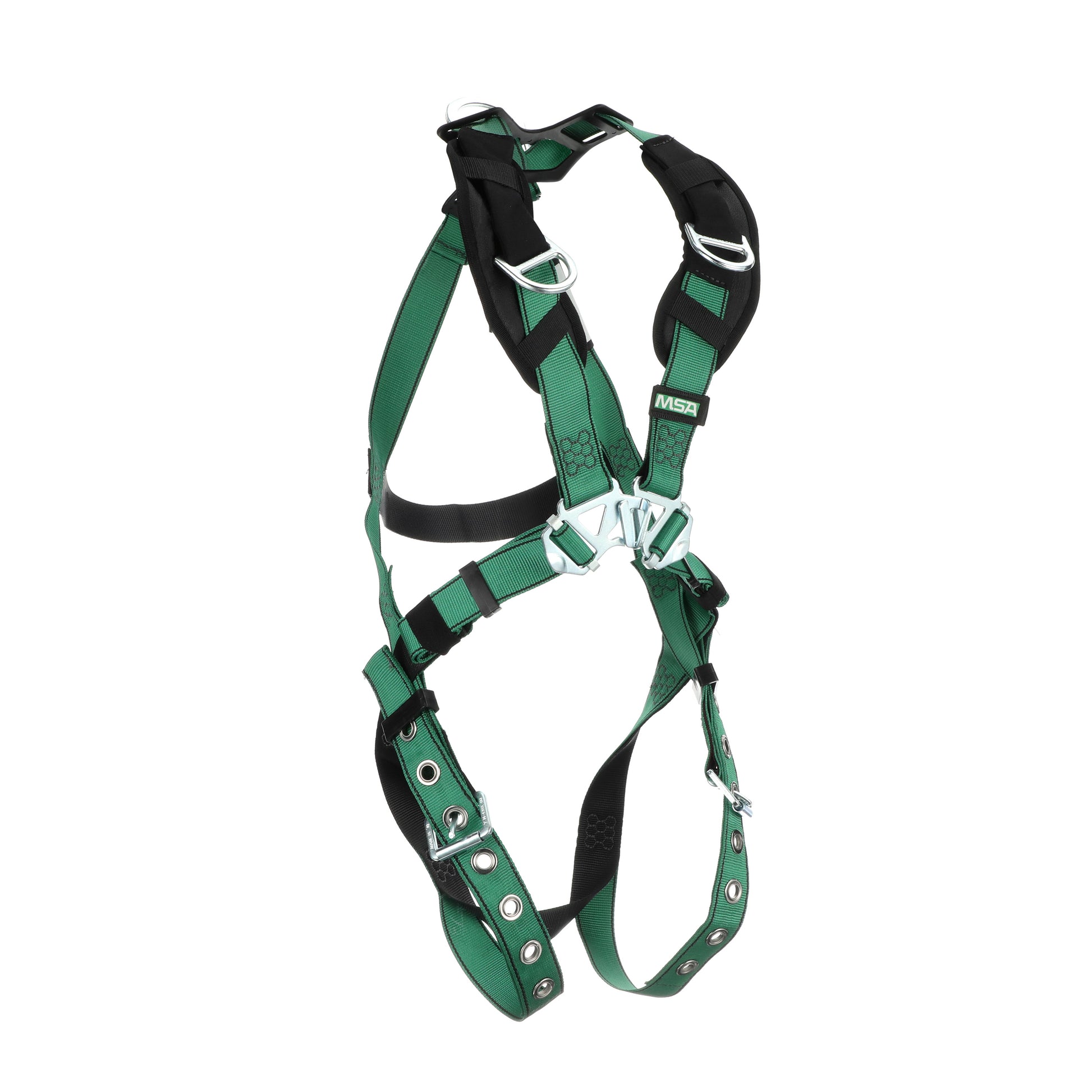 MSA V-FORM Harness w/Back & Shoulder D-Rings - Tongue Buckle Leg Straps - Extra Small - 10197218