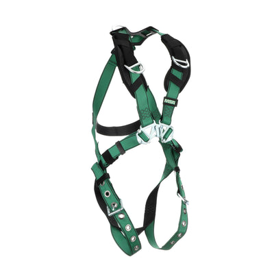 MSA V-FORM Harness w/Back & Shoulder D-Rings - Tongue Buckle Leg Straps - Extra Small - 10197218