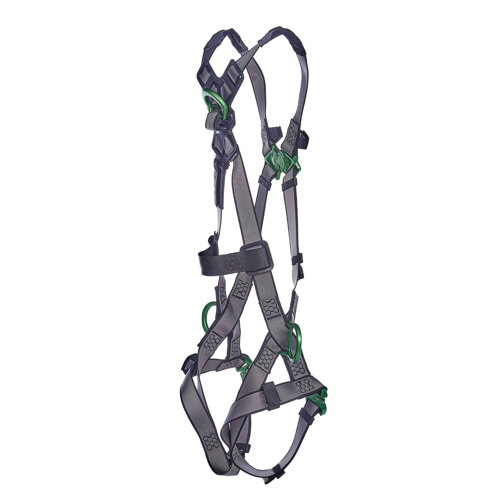MSA V-FIT Harness w/Back & Side D-Rings - Quick-Connect Leg Straps - Extra Small - 10195063