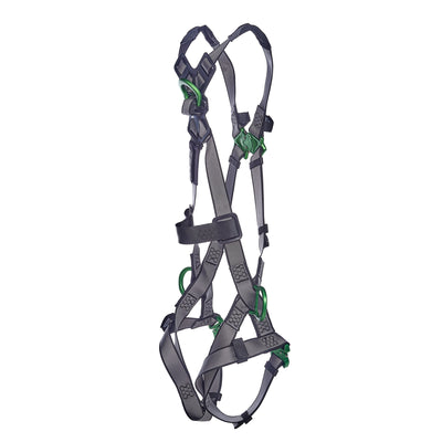 MSA V-FIT Harness w/Back & Side D-Rings - Quick-Connect Leg Straps - Extra Small - 10195063
