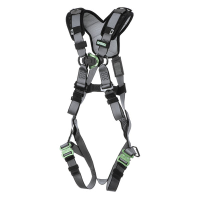 MSA V-FIT Harness w/Back & Front D-Rings - Quick-Connect Leg Straps - Shoulder Padding - Extra Small - 10194673