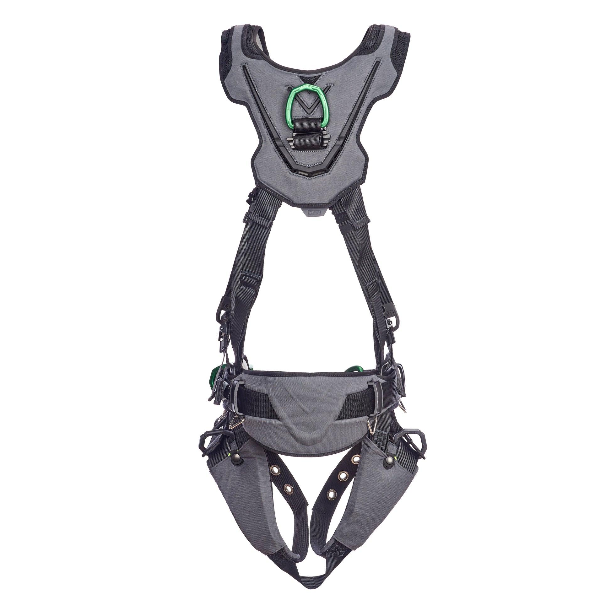 MSA V-FLEX Construction Harness w/Back, Front & Side D-Rings - Tongue Buckle Leg Straps - Extra Large - 10211348