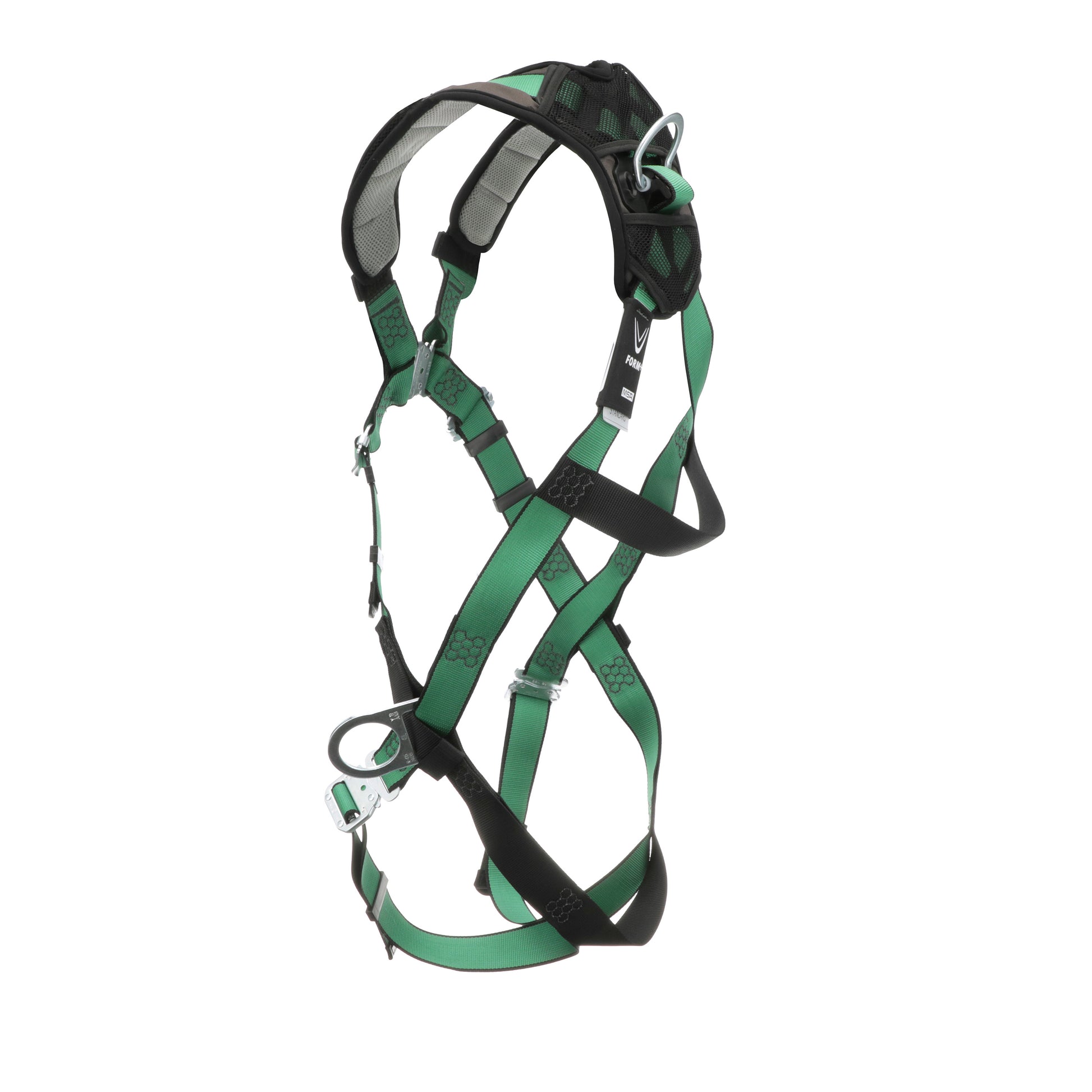 MSA V-FORM+ Harness w/Back & Side D-Rings - Quick Connect Leg Straps - Extra Large - 10206106