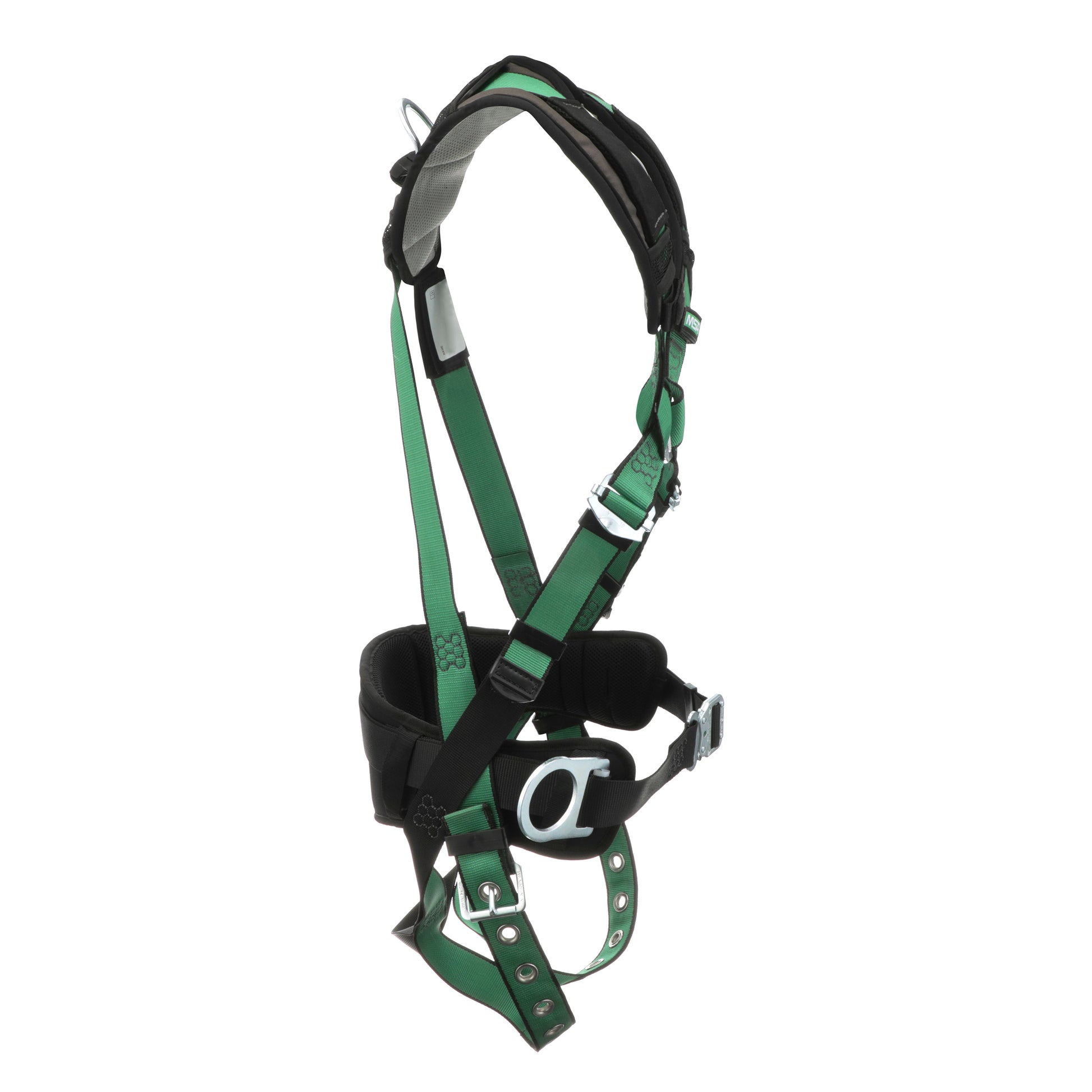 MSA V-FORM+ Construction Harness w/Back & Side D-Rings - Tongue Buckle Leg Straps - Shoulder Padding - Super Extra Large - 10206163