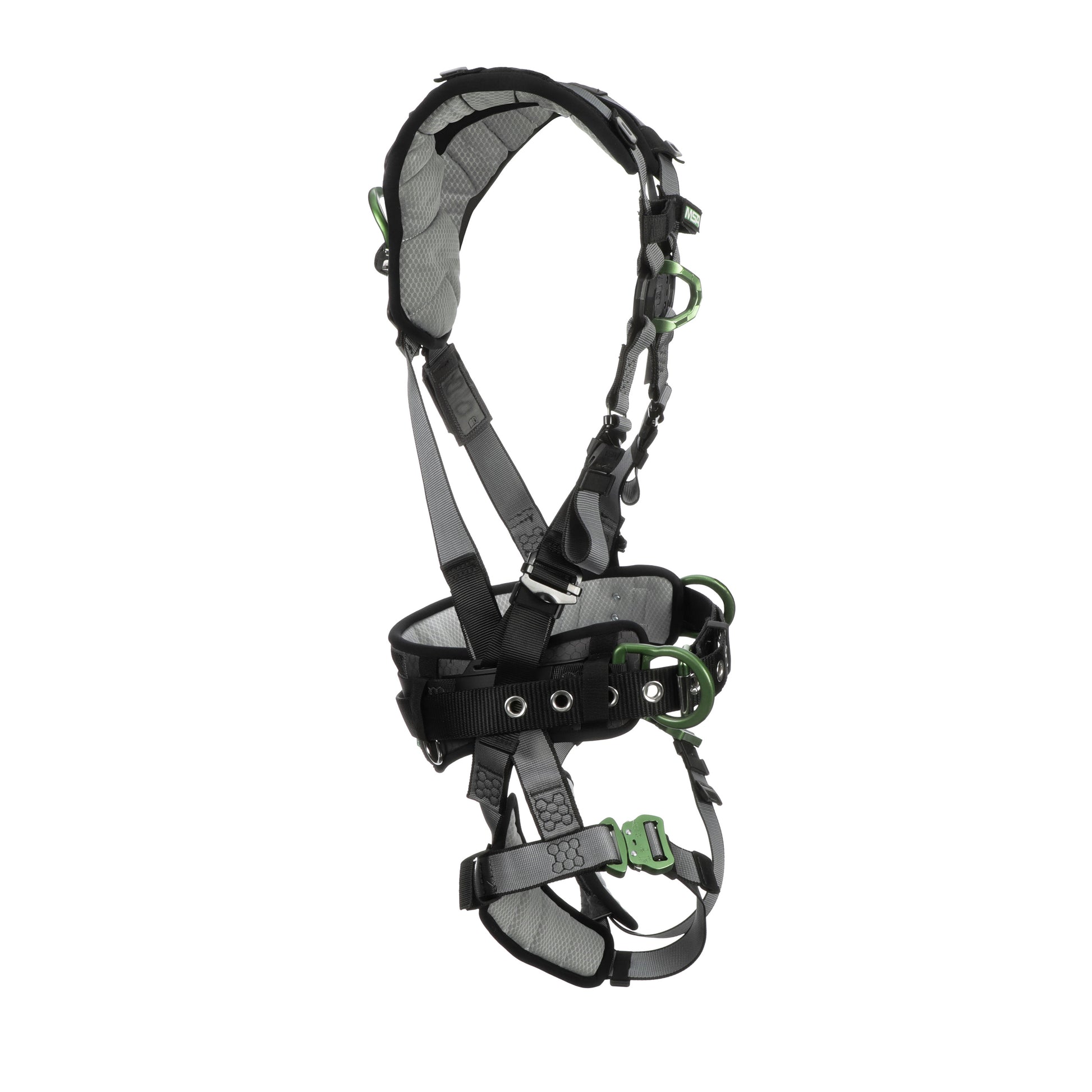 MSA V-FIT Construction Harness w/Back & Side D-Rings - Quick-Connect Leg Straps - Shoulder & Leg Padding - Standard - 10195165