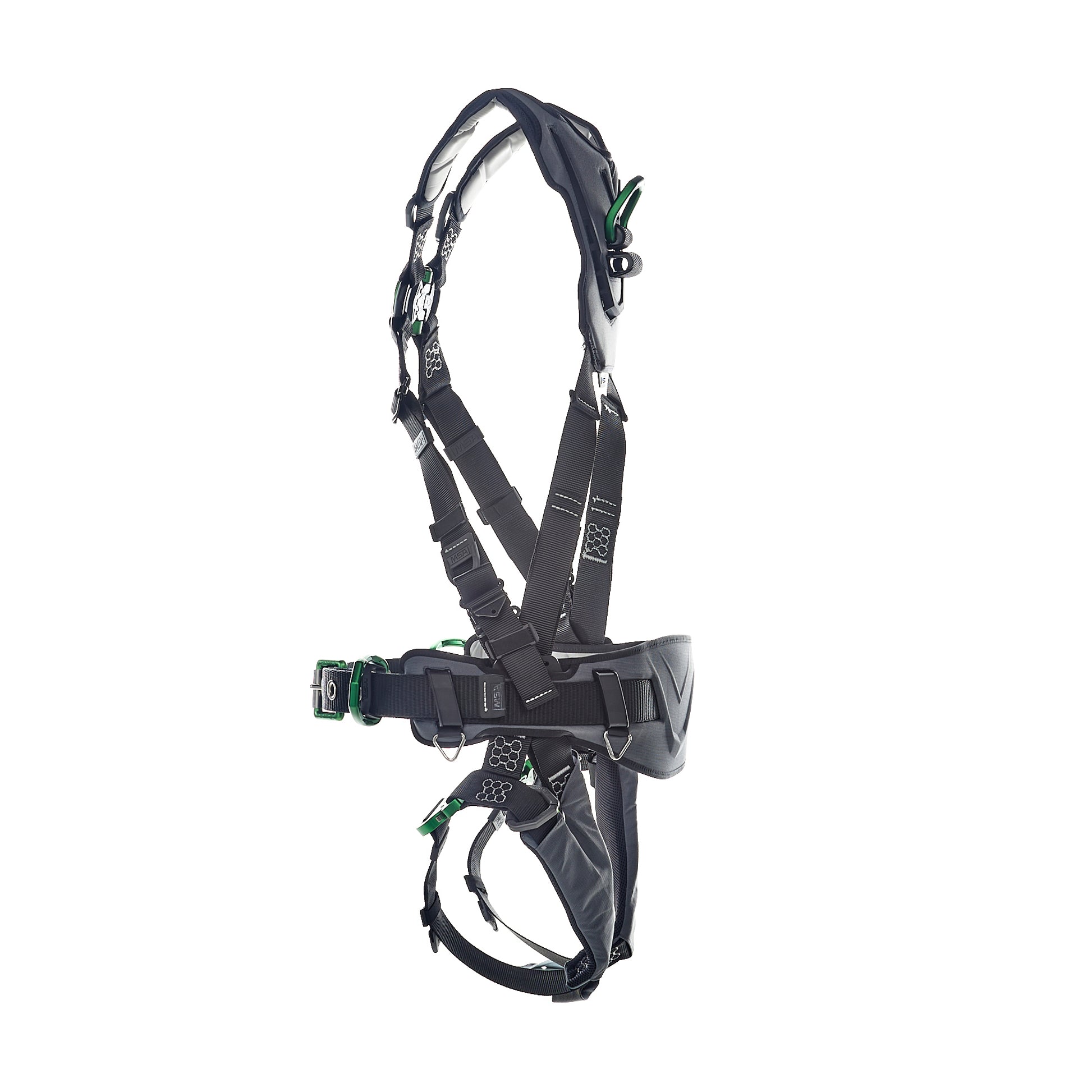 MSA V-FLEX Construction Harness w/Back, Front & Side D-Rings - Quick Connect Leg Straps - Extra Small - 10211342