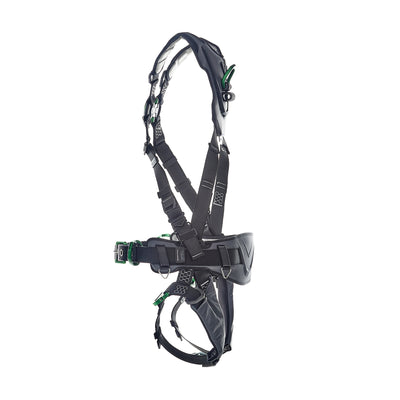 MSA V-FLEX Construction Harness w/Back, Front & Side D-Rings - Quick Connect Leg Straps - Extra Small - 10211342