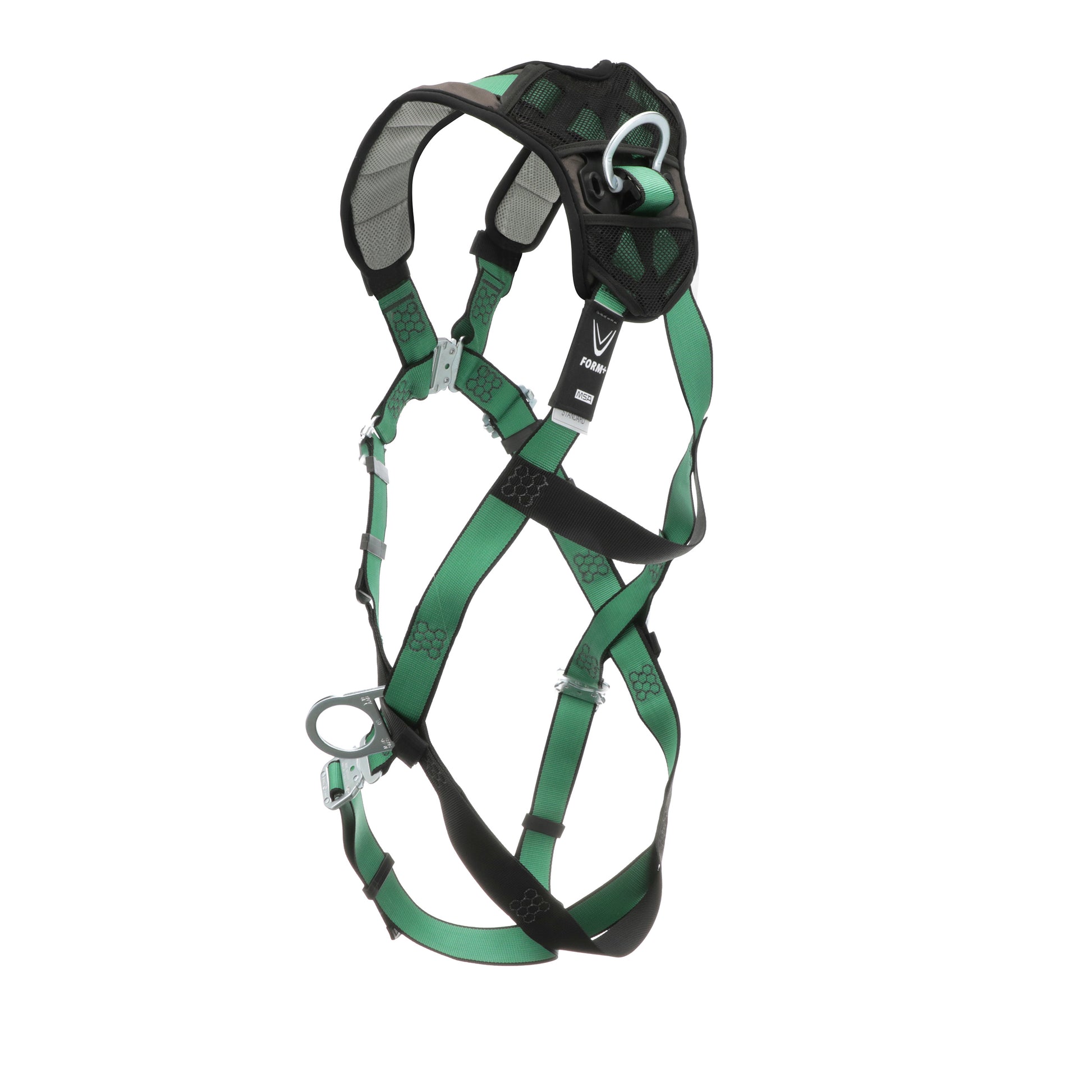 MSA V-FORM+ Harness w/Back & Side D-Rings - Quick Connect Leg Straps - Super Extra Large - 10206107