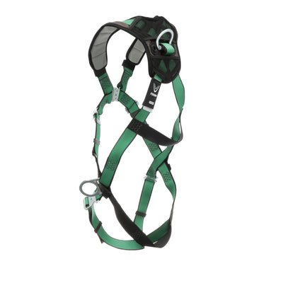 MSA V-FORM+ Harness w/Back & Side D-Rings - Quick Connect Leg Straps - Extra Large - 10206106